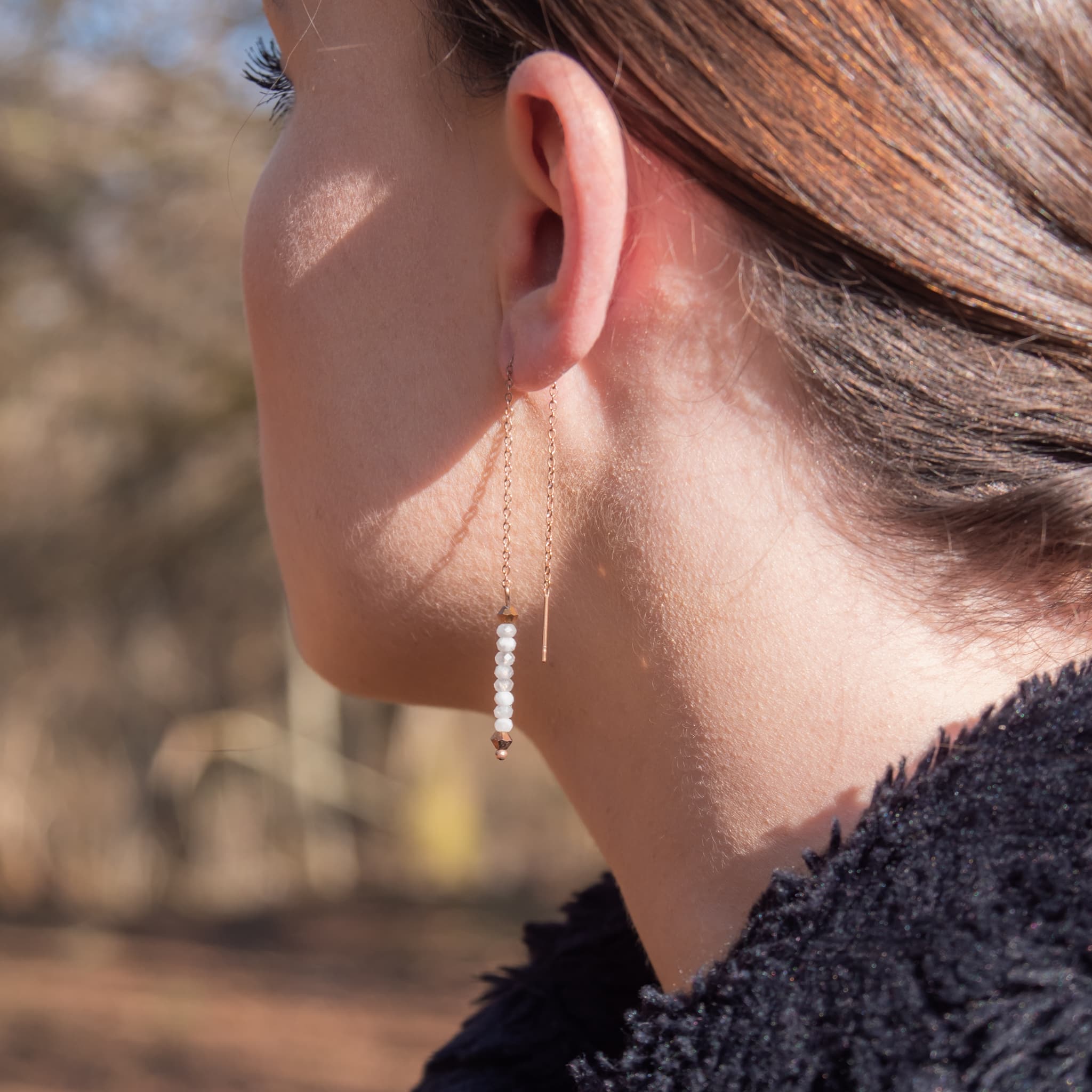 Boucles d'oreilles LUMIA en pierres de Lune - SLOYA